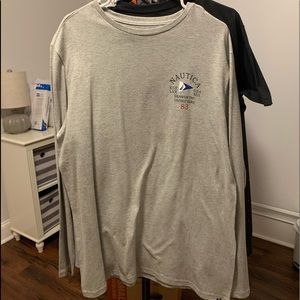 Men’s Nautica Large Grey Yachtsman Long-sleeve T-Shirt Never Worn!